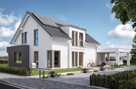 Fertighaus Mit Satteldach Doppelcarport Erker 5 Zimmer 165 Qm Living Haus Sunshine 165 V2 Hausbaudirekt De Living Haus Haus Fertighauser