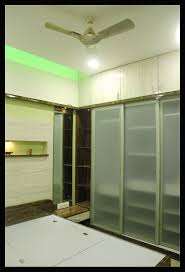 Mirrors visually increase the size of the room and add to the illusion of space. Master Bedroom In Laminate Glass Finish Profile Shutters For Sliding Wardrobe Sliding Wardrobe Residential Interior Beautiful Bedrooms