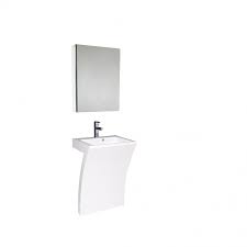Before ordering your bathroom pedestal sink, carefully measure the area where the sink will be installed to make sure it will fit. 22 5 Inch Modern White Pedestal Sink Bath Vanity With Medicine Cabinet