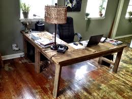 Distressed L Shaped Used Wood Computer Desk With Apron And Square Computer Desk Diy Computer Desk Homemade Desk