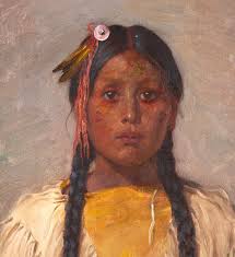 Bonhams Skinner : JOSEPH HENRY SHARP (American, 1859-1953) Falling Arrow  (14 x 10 in (35.5 x 25.4 cm)framed 22 3/4 x 18 3/4 x 3 1/4 in (57.8 x 52.8  x 8.3 cm))