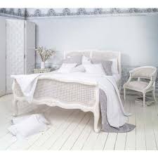 Provencal White Rattan Bed White French Bed Bed Linens Luxury French Style Bed Antique White Bedroom Furniture