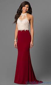 Open Back Long Formal Dress With Embroidered Halter Halter Prom Dresses Affordable Prom Dresses Red Prom Dress