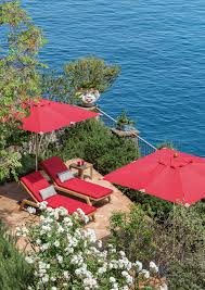 Free Parasol With Central Pole In Aluminium And Acrylic Canvas In Different Colours By Ethimo Ethimo Out Outdoor Design Outdoor Living Outdoor Inspirations