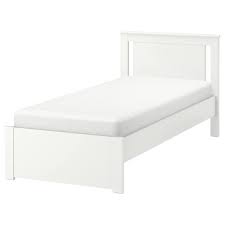 songesand bed frame white luroy twin ikea in 2021 bed frame adjustable beds bed frame with storage
