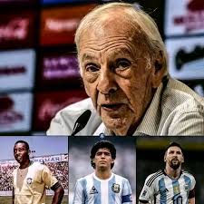 🇦🇷 César Luis Menotti. 🗣“Comparison between Pelé, Maradona and Messi?  There is a footballer who cannot be compared. If he played today, he would  win the games 5-0 by himself. That footballer