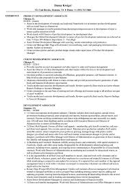 Development Associate Resume Samples Velvet Jobs
