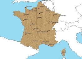 Création des départements français durant la révolution française après des demandes formulées dans les cahiers de doléances. La Carte De France Avec Les Villes Compartir Carta