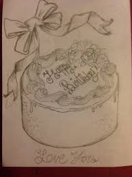 Birthday Card Drawing Ideas For Sister Birthday Cake Drawing From The Back Of The Card That I Draw For My Sister S Birthday Card Sister Birthday Card My Sister Birthday Cake Drawing