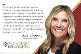 We are thrilled to welcome @Joni Turquand to the X-Caliber Rural Capital  team. We look forward to Joni's contributions and wish her tremendous  success in her new role. Welcome, Joni.