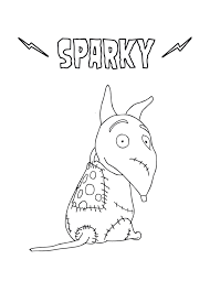 Great free clipart silhouette coloring pages and drawings that. Frankenweenie To Color For Children Frankenweenie Kids Coloring Pages