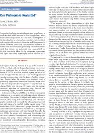 Cor Pulmonale Revisited Journal Of The American College Of Cardiology