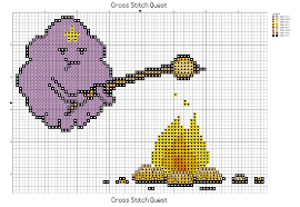 Aida 14, cream 267w x 129h stitches size(s): Free Lumpy Space Princess Cross Stitch Pattern Adventure Time Cross Stitch Quest