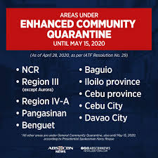 Popular tweets on enhanced community quarantine. Here Are The Areas Placed Under Enhanced Community Quarantine Until May 15 2020 Based On The Latest Announcement Of Palac Abs Cbn News Scoopnest
