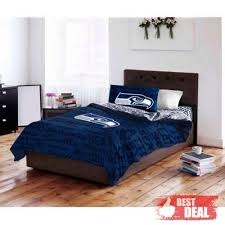Seattle Seahawks Bedding Set Queen Twin Full Nfl Comforter Sheets Fans Xmas Gift Nfl Seattleseahawks Complete Bedding Set Bed In A Bag Football Bedding