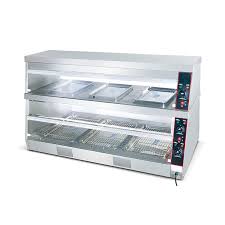 The most common food warmer display material is metal. Commercial Food Warmer Display Manufacturer Bochang