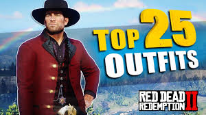 Red dead redemption 2 contains 62 outfits and 127 individual pieces of clothing (hats, coats, shirts, vests, pants, boots, gloves, neckwear, suspenders, half chaps, spurs). Red Dead Redemption 2 Top 25 Story Mode Outfits Pc Youtube