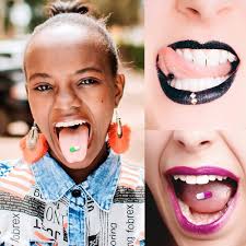 Amazon.com: Melighting 10 件藥丸舌環14G 手術鋼舌穿孔混合色UV 形舌環帶球舌穿孔珠寶男女皆宜套組, 不鏽鋼、壓克力,  立方氧化鋯: