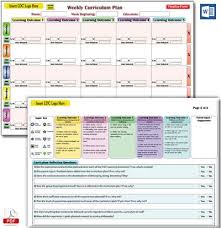 Weekly Curriculum Plan Templates Now Available in MS Word format ...