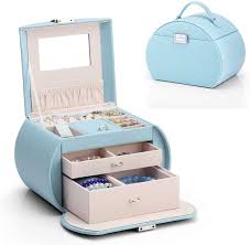 Finding ideal gifts for women is not always an easy task. Amazon Com Vlando Princess Style Medium Size Jewelry Box Fabulous Girls Gifts Blue Home Improvement