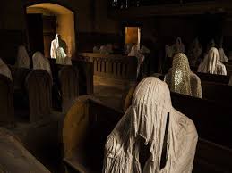 Sheeted Memories Of The Past Lukova S Church Of Ghosts Church Creepy Ghost Abandoned Church