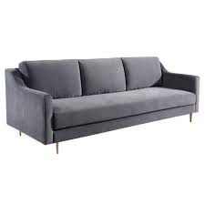Gray velvet, greige velvet design features: Modern Sofas Milagro Gray Velvet Sofa Eurway