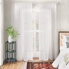 French Connection Charter Crushed Window Solid Semi Sheer Curtain Panels Curtain Color White Sheer Curtains Bedroom Panel Curtains Sheers Curtains Living Room