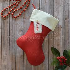 Make a quilted christmas stocking with jenny of missouri star! Personalized Red Burlap Christmas Stocking With Cream Satin Cuff Snuggles Of Love