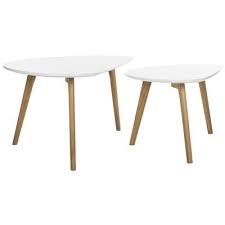 Basil 3 Legs 2 Bunching Table White Oak Coffee Table Coffee Table Coffee Table White