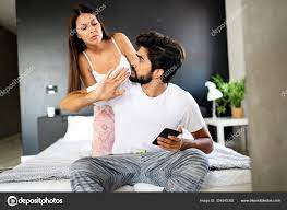 Shocked Wife Caught Husband Cheating Snooping His Messages Lover Smartphone  Stock Photo by ©nd3000 324545362