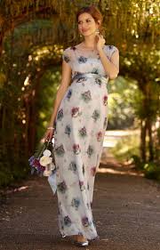 Maya Maternity Gown Long Dusky Floral Maternity Wedding Dresses Evening Wear And Party Clothes By Tiffany Rose