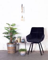 giga meubel velvet stoel shannon zwarte stoelen stoel met leuning eetkamerstoelen