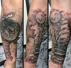 This amazing sleeve tattoo incorporates a compass in the middle of the design. Top 63 Compass Tattoo Ideas 2021 Inspiration Guide