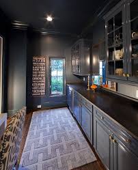 area rug dark cabinets dark colors