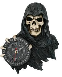 grim reaper wall clock as gothic