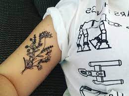 Sleeve Beginning Floral Wildflower Tattoo Upper Arm Woman Ink Tattoos Tiny Tattoos Small Tattoos