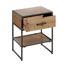 Maybe you would like to learn more about one of these? Table De Chevet 1 Tiroir Bois Metal Cincinnati Univers De La Chambre