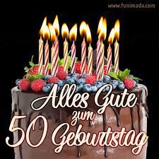 Der geburtstag eines mannes ist jedes jahr aufs neue eine große angelegenheit. Alles Gute Zum 50 Geburtstag Schokoladenkuchen Gif Herunterladen Auf Funimada Com