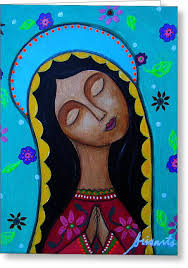 Virgin Mary Of Guadalupe Greeting Cards for Sale
