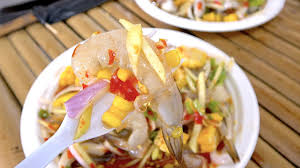 I will try to buy raw shrimp next time without the shells as it's just my personal preference. Spicy Thai Raw Shrimp Salad Street Food Youtube