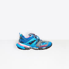 track trainers blue pink for women balenciaga