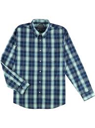 American Rag Mens Jarvis Plaid Button Up Shirt Blue 2xl