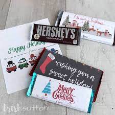 Great size to make and give away. Free Printable Candy Bar Wrappers Simple Christmas Gift