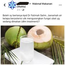 Air kelapa adalah minuman pelepas dahaga favorit sejuta umat. Benarkah Minum Air Kelapa Akibatkan Fungsi Ubat Berkurang Ikuti Penjelasan Pakar Ini Keluarga