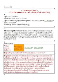 Výstraha čhmú výstraha předpovědní povodňové služby čhmú. Dalsi Vystraha Chmu Meteorologicka Situace Na Uzemi Stredoceskeho Kraje Obec Hovorcovice