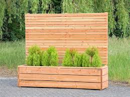 Sichtschutz Mit Pflanzkubel Blumenkasten Holz Natur Geolt Blumenkasten Holz Pflanzkasten Holz Pflanzkasten