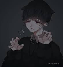 #sad anime boy #anime #black and white #sadness #cry #darkness #anime boy #lonley #lonliness #scared #animescared #terrified. Artist æœ›å®® Https Twitter Com 37 Nitrogen Anime Drawings Boy Anime Cat Boy Anime Drawings