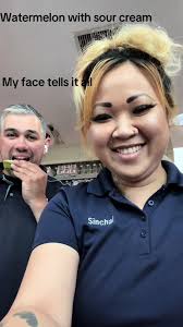 Watermelon with sour cream is a no go! 🤣🤣🤣