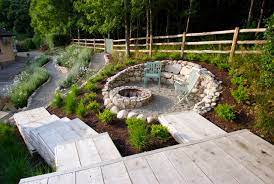 May 27, 2021 · when installing a fire pit, homeowners may add or renovate a patio to create a joint patio and fire pit space. 75 Beautiful Hillside Landscaping With A Fire Pit Pictures Ideas August 2021 Houzz