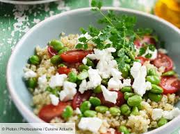 Recette Salade De Boulgour Feves Tomates Et Feta Ingredients 4 Personnes 300 G De Boulgour 600 G De Feves Entieres 24 To Salade Boulgour Salade Boulgour